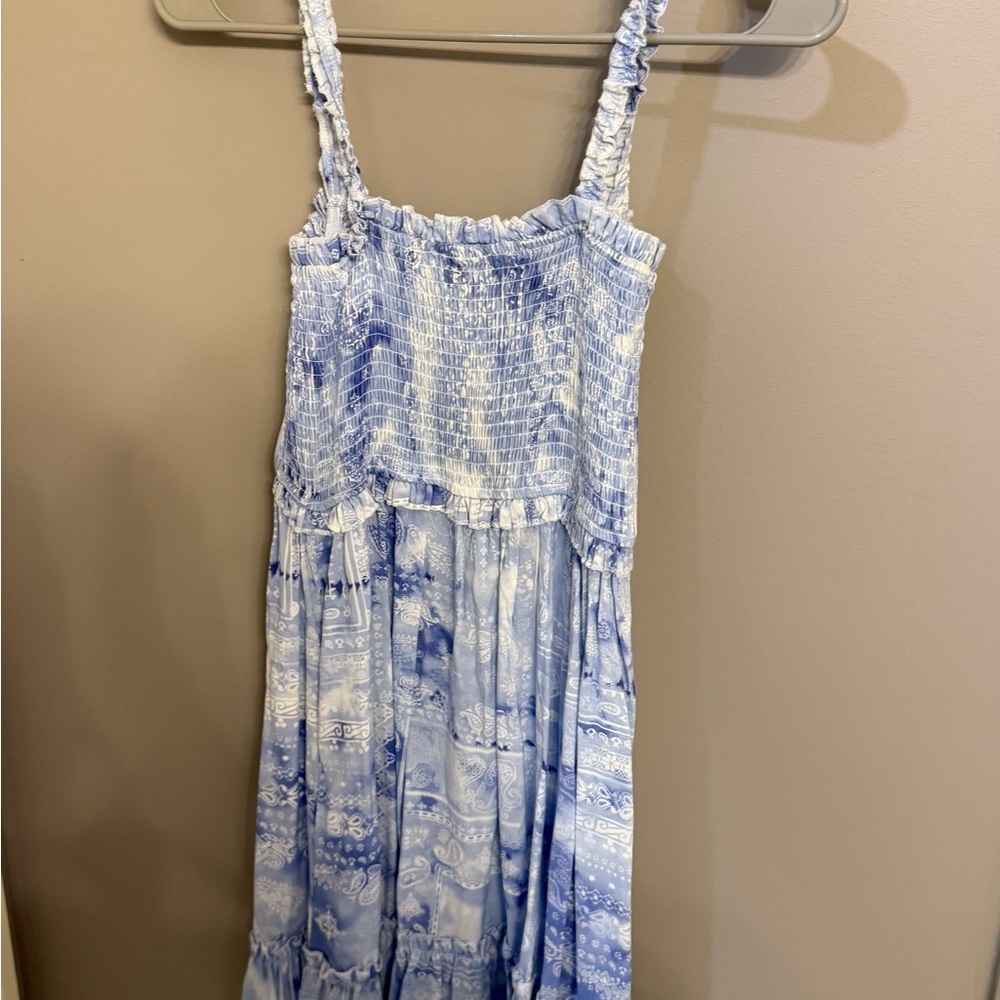 Ocean Drive Light Blue Smocked Top